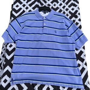 Vintage Nautica Men’s Striped Polo Shirt – Short Sleeve – Classic Fit Preppy